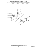 DRYER HEATING PARTS - GAS Diagram and Parts List for MLG20PRAWW0  Maytag Washer Dryer Combo