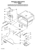 FREEZER LINER PARTS Diagram and Parts List for JFI2089ATS10  Jenn-Air Refrigerator
