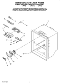 REFRIGERATOR LINER PARTS Diagram and Parts List for ABB1922FEW11  Amana Refrigerator