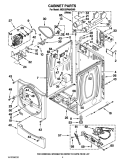 CABINET PARTS Diagram and Parts List for MDG25PNAGW0  Maytag Dryer
