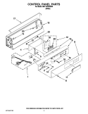 CONTROL PANEL PARTS Diagram and Parts List for MAT14PDAGW0  Maytag Washer