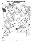 UPPER AND LOWER BULKHEAD PARTS Diagram and Parts List for MLG24PDAGW1  Maytag Dryer