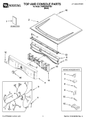 TOP AND CONSOLE PARTS Diagram and Parts List for 7MMGD0600TB0  Maytag Dryer