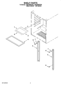 SHELF PARTS Diagram and Parts List for JUR248RBEB00  Jenn-Air Refrigerator