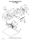 TOP AND CONSOLE PARTS Diagram and Parts List for MDE17PRAYW1  Maytag Dryer