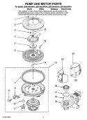 PUMP AND MOTOR PARTS Diagram and Parts List for JDB1255AWB10  Jenn-Air Dishwasher
