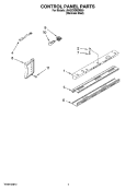 CONTROL PANEL PARTS Diagram and Parts List for JS42CXDBDB00  Jenn-Air Refrigerator