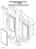 REFRIGERATOR DOOR PARTS Diagram and Parts List for JFC2089HPR10  Jenn-Air Refrigerator