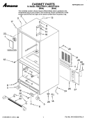 CABINET PARTS Diagram and Parts List for ABB2227DEB14  Amana Refrigerator