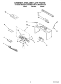 CABINET AND AIR FLOW PARTS Diagram and Parts List for MMV5207BCB14  Maytag Microwave