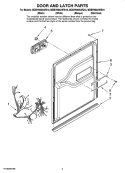 DOOR AND LATCH PARTS Diagram and Parts List for MDBH980AWB10  Maytag Dishwasher