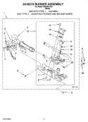 8318272 BURNER ASSEMBLY Diagram and Parts List for AGD4475TQ0  Admiral Dryer
