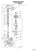 GEARCASE PARTS, OPTIONAL PARTS (NOT INCLUDED) Diagram and Parts List for 7MMSL7959TW1  Maytag Washer