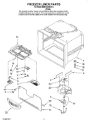 FREEZER LINER PARTS Diagram and Parts List for MBB1952HEW14  Maytag Refrigerator