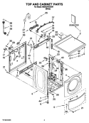 TOP AND CABINET PARTS Diagram and Parts List for MAH22PDAXW1  Maytag Washer