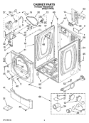 CABINET PARTS Diagram and Parts List for YMEDZ400TQ0  Maytag Dryer