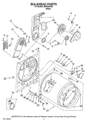 BULKHEAD PARTS, OPTIONAL PARTS (NOT INCLUDED) Diagram and Parts List for NED5400TQ0  Amana Dryer