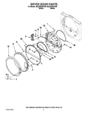 DRYER DOOR PARTS Diagram and Parts List for MLE20PDAYW0  Maytag Washer Dryer Combo