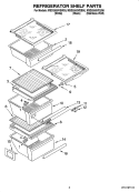 Part Location Diagram of WPW10276341 Whirlpool Refrigerator Shelf Frame with Glass