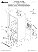 CABINET PARTS Diagram and Parts List for ABB192ZDEW14  Amana Refrigerator