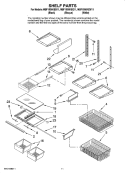 SHELF PARTS Diagram and Parts List for MBF1956KEB11  Maytag Refrigerator
