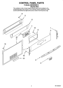 CONTROL PANEL PARTS Diagram and Parts List for MGRH865QDS10  Maytag Range