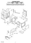 CHASSIS PARTS Diagram and Parts List for AGR5725RDQ15  Amana Range