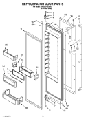 REFRIGERATOR DOOR PARTS Diagram and Parts List for JS42SEFXDB00  Jenn-Air Refrigerator