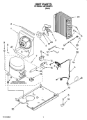 UNIT PARTS, OPTIONAL PARTS (NOT INCLUDED) Diagram and Parts List for JIM158XBCX1  Jenn-Air Ice Maker