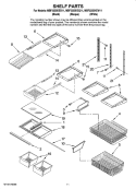 SHELF PARTS Diagram and Parts List for MBF2255KEQ11  Maytag Refrigerator