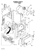 CABINET PARTS Diagram and Parts List for MGD5870TW1  Maytag Dryer