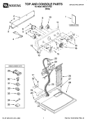 TOP AND CONSOLE PARTS Diagram and Parts List for MED5770TQ0  Maytag Dryer