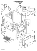CABINET PARTS Diagram and Parts List for MGD5770TQ1  Maytag Dryer