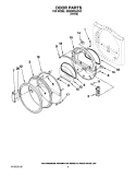DOOR PARTS Diagram and Parts List for MDE25PDAZWO  Maytag Dryer