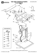 TOP AND CONSOLE PARTS Diagram and Parts List for MED5821TW0  Maytag Dryer