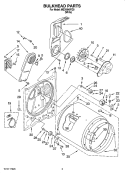 BULKHEAD PARTS, OPTIONAL PARTS (NOT INCLUDED) Diagram and Parts List for MED5640TQ0  Maytag Dryer