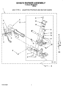 8318272 BURNER ASSEMBLY, OPTIONAL PARTS (NOT INCLUDED) Diagram and Parts List for MGD5570TQ1  Maytag Dryer