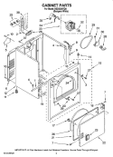 CABINET PARTS Diagram and Parts List for NED5200TQ0  Amana Dryer