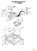 MACHINE BASE PARTS Diagram and Parts List for 3UMTW5955TW0  Maytag Washer