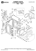 CABINET PARTS Diagram and Parts List for MED6400TB0  Maytag Dryer
