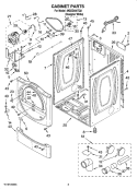 CABINET PARTS Diagram and Parts List for MGDZ400TQ2  Maytag Dryer