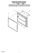 FREEZER DOOR PARTS Diagram and Parts List for ABB2527DEW14  Amana Refrigerator