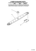 LOWER WASHARM PARTS Diagram and Parts List for MDBH985AWW10  Maytag Dishwasher