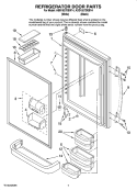 REFRIGERATOR DOOR PARTS Diagram and Parts List for ABB1927DEW14  Amana Refrigerator