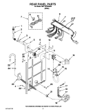 REAR PANEL PARTS Diagram and Parts List for MAT14PDAGW0  Maytag Washer