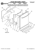DOOR AND PANEL PARTS Diagram and Parts List for MDB8851AWS10  Maytag Dishwasher