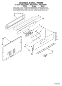 CONTROL PANEL PARTS Diagram and Parts List for MGRL752BDW14  Maytag Range