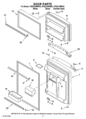 Part Location Diagram of WP2204813 Whirlpool Door Shelf Bin