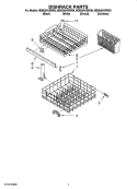 DISHRACK PARTS, OPTIONAL PARTS (NOT INCLUDED) Diagram and Parts List for MDB3601BWS0  Maytag Dishwasher