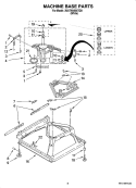MACHINE BASE PARTS Diagram and Parts List for 3UATW4605TQ0  Admiral Washer